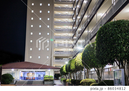 明石市のマンションの夜景 明石市のマンションの夜景 86034812