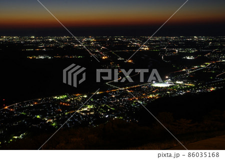 獅子吼高原からの手取川扇状地の夜景 獅子吼高原からの手取川扇状地の夜景 86035168