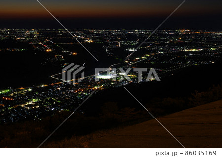 獅子吼高原からの手取川扇状地の夜景 獅子吼高原からの手取川扇状地の夜景 86035169
