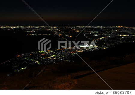 獅子吼高原からの手取川扇状地の夜景 86035707