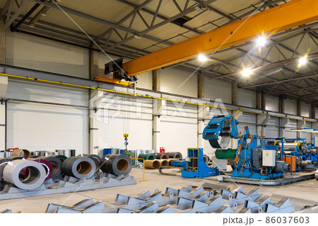 Metal sheet profile forming machine, process of making steel tile for roof, industrial manufacturing Metal sheet profile forming machine, process of making steel tile for roof, industrial manufacturing 86037603