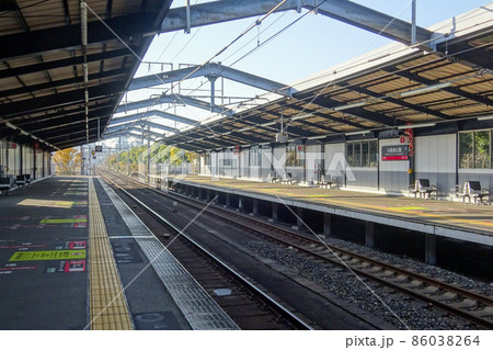 大阪城公園駅 ホームと線路 大阪城公園駅 ホームと線路 86038264