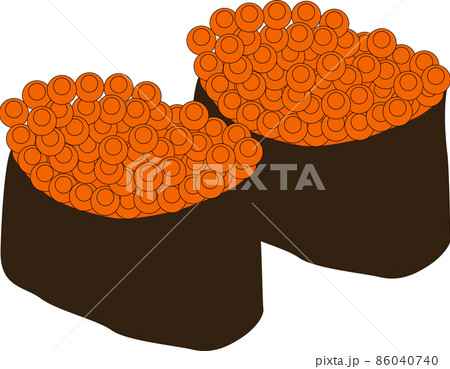 2貫のイクラのイラスト素材のイラスト素材