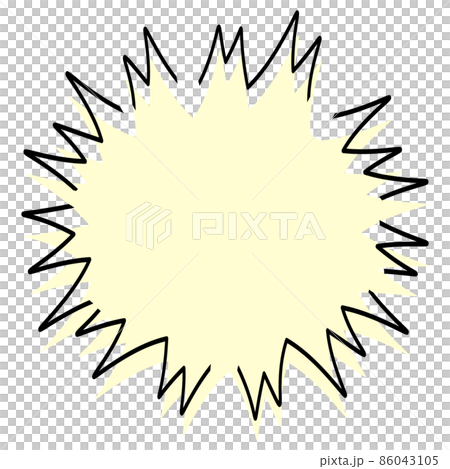 Illustration material Colorful and simple cartoon-style explosion frame transparent Illustration material Colorful and simple cartoon-style explosion frame transparent 86043105