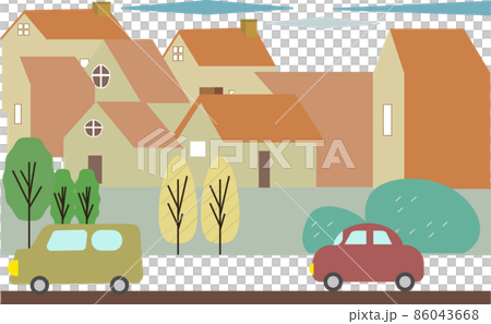 Calm residential area and nature cityscape 86043668