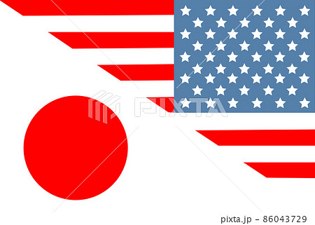 日本とアメリカのソフトな国旗