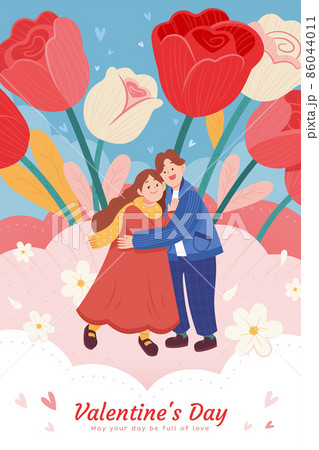 Valentine's day card design Valentine's day card design 86044011