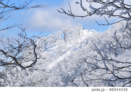 綿向山山頂付近の樹氷　【滋賀県日野町】 86044336
