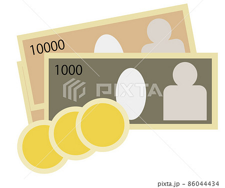 お金 日本札　小銭 セット 86044434