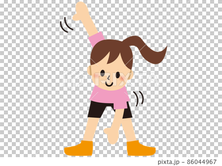 リズミカルで楽しいダンスを踊るエクササイズ先生 86044967