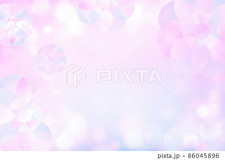 キラキラ光とピンクの花で春をイメージした優しい背景素材 ひな祭り 86045896