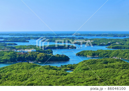 【三重県】晴天下の英虞湾(伊勢志摩) 【三重県】晴天下の英虞湾(伊勢志摩) 86046100