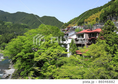 新緑の御岳渓谷 86046882