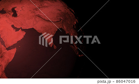 赤い地球 レッド 宇宙 3D CG 背景 壁紙 赤い地球 レッド 宇宙 3D CG 背景 壁紙 86047016