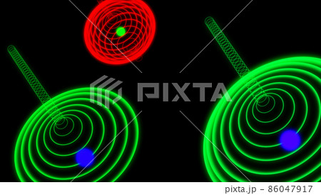 カラフル 3dcg コイル 背景 壁紙のイラスト素材