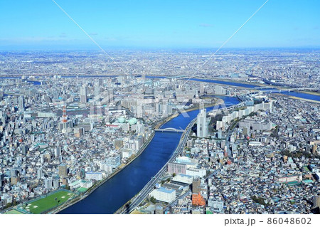 東京スカイツリーからの眺め（2022年元旦） 86048602