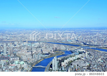 東京スカイツリーからの眺め（2022年元旦） 86048603