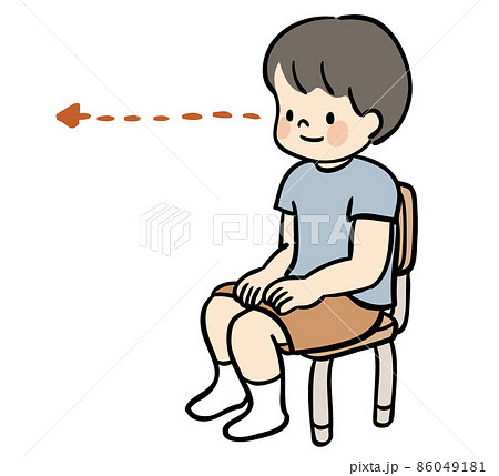 椅子に座る子ども 椅子に座る子ども 86049181
