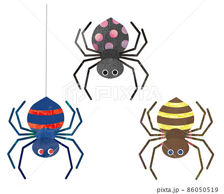 かわいい蜘蛛のイラスト素材
