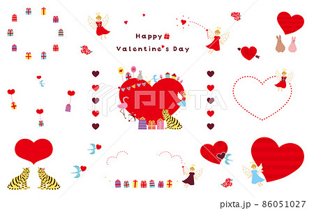 素材集-バレンタイン（2022）文字なしベク 86051027