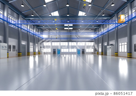 Empty factory interior 86051417