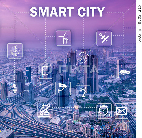Concept of smart city and internet of things Concept of smart city and internet of things 86054215