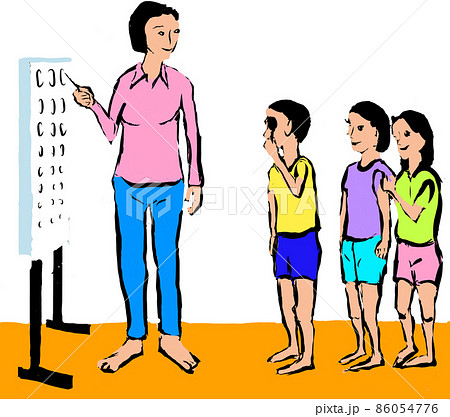 小学校 身体測定 視力検査 小学校 身体測定 視力検査 86054776