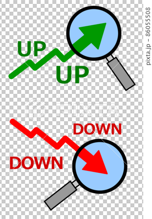 データを示す矢印の先端を拡大するイラスト データを示す矢印の先端を拡大するイラスト 86055508