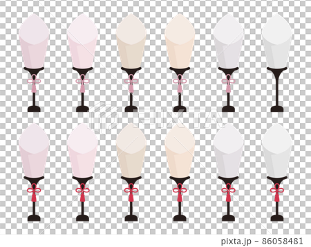 Hina-sama's candlestick illustration material set _ Bonbori Hina-sama's candlestick illustration material set _ Bonbori 86058481