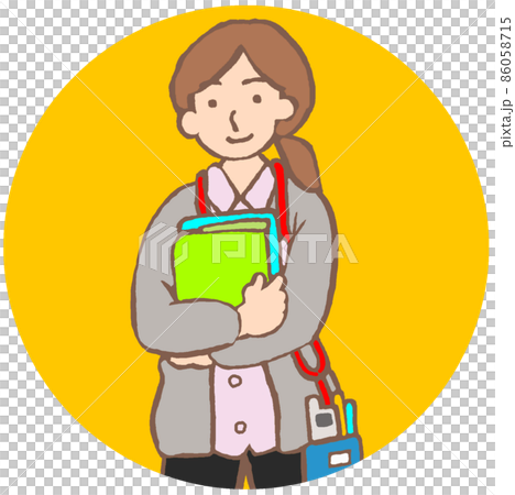 Icon holding materials for mental health worker Icon holding materials for mental health worker 86058715