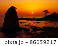 【神奈川県】立石公園・夕焼け 86059217