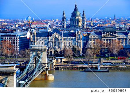 ブダペスト・キャッスルヒルからのパノラマ ブダペスト・キャッスルヒルからのパノラマ 86059693