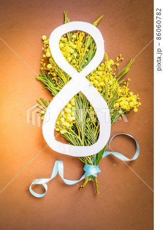 Mimosa fresh flowers 86060782