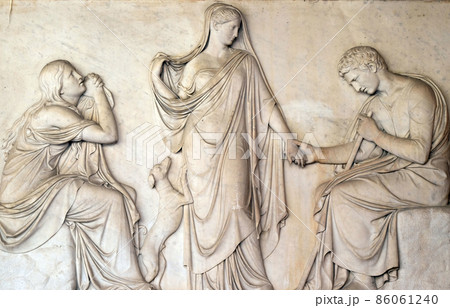 Funerary monument of Clelia Severini, Portico of Church of St Lawrence at Lucina, Rome, Italy 86061240