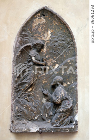 Agony in the garden, bass relief in Basilica of Saint Sylvester the First (San Silvestro in Capite) in Rome, Italy Agony in the garden, bass relief in Basilica of Saint Sylvester the First (San Silvestro in Capite) in Rome, Italy 86061293