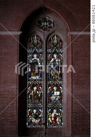 Archangels on the stained glass of All Saints' Anglican Church, Rome, Italy Archangels on the stained glass of All Saints' Anglican Church, Rome, Italy 86061421