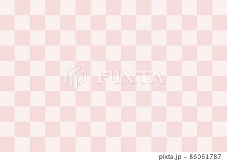 薄いピンクの市松模様。 86061787