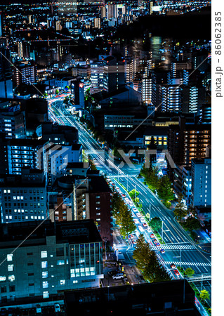 SS30から望む仙台市中心部の夜景(宮城県仙台市) SS30から望む仙台市中心部の夜景(宮城県仙台市) 86062385