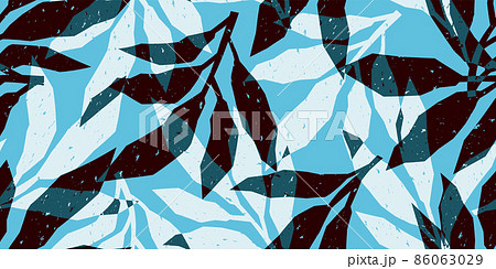 葉っぱのイラストパターン 背景素材 葉っぱのイラストパターン 背景素材 86063029