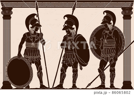Ancient Greek warrior. 86065802