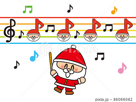 楽しいサンタ音符 楽しいサンタ音符 86066082
