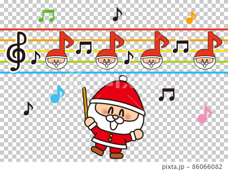 楽しいサンタ音符 楽しいサンタ音符 86066082