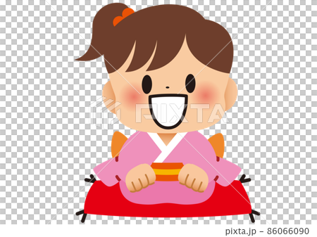 穿著和服的孩子們的問候 穿著和服的孩子們的問候 86066090