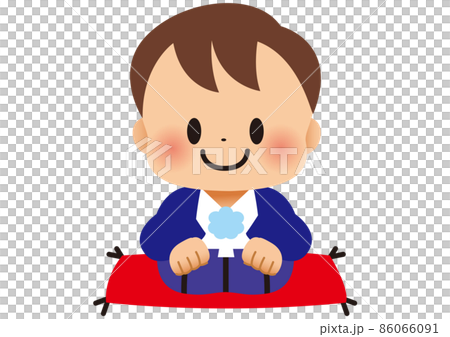 穿著和服的孩子們的問候 穿著和服的孩子們的問候 86066091