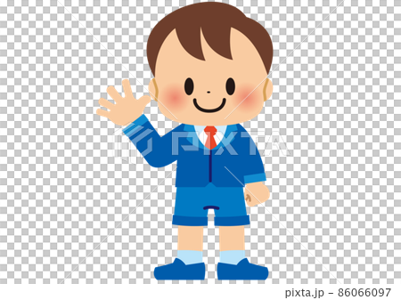 穿著全套衣服的兒童和男孩 穿著全套衣服的兒童和男孩 86066097