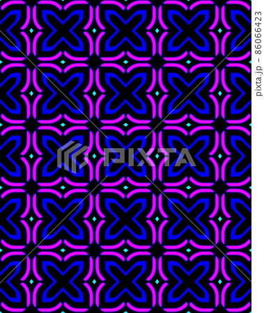 Vibrant flower shaped seamless pattern 86066423