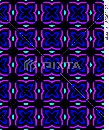 Vibrant flower shaped seamless pattern 86066425