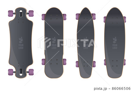 Set of skateboards isolated on white vector icon Set of skateboards isolated on white vector icon 86066506