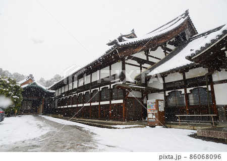 雪の金戒光明寺 清和殿 京都市左京区 雪の金戒光明寺 清和殿 京都市左京区 86068096