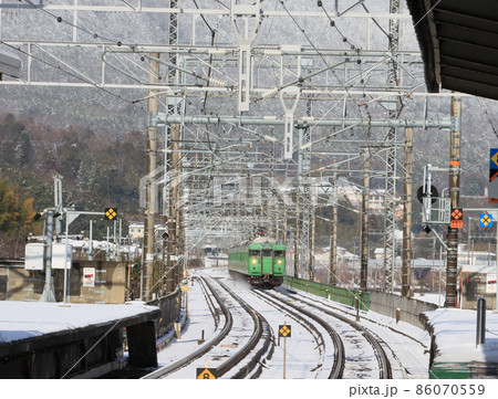 雪の和邇駅風景 雪の和邇駅風景 86070559